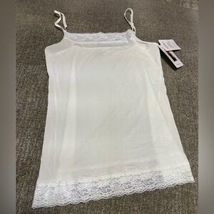 Jockey Skimmies Lace Cami Women’s 
Size Large New With Tags White Ultralight